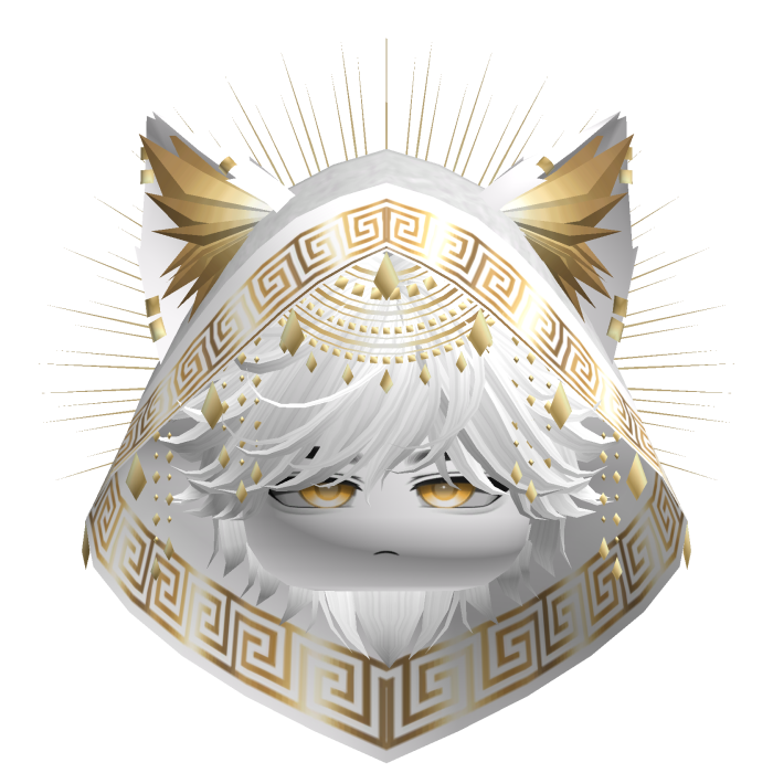 Egyptian Hair w/ Divine Gold White Hood (White)