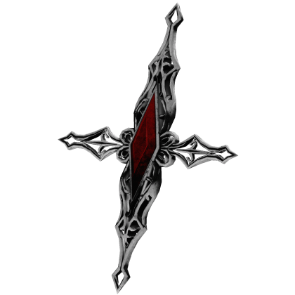 Emo Goth Cross Hair Clip