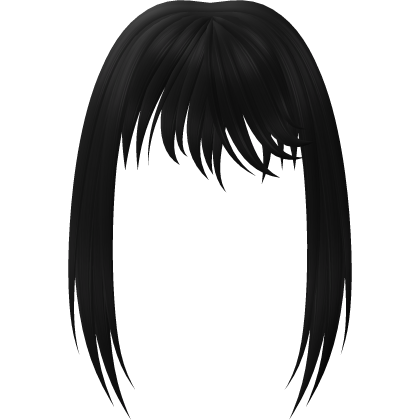 Black Spiky messy emo scene bangs  Roblox item