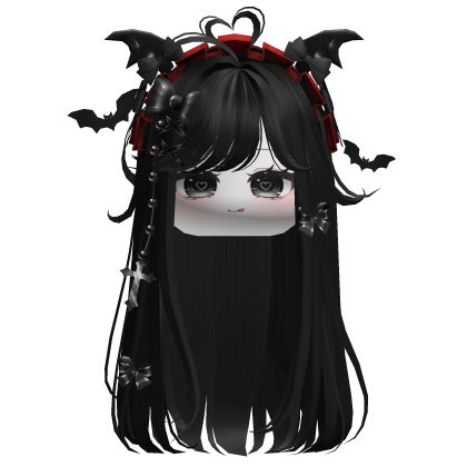 Vamp Straight  Hair w/Headband (Black)
