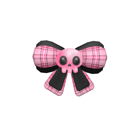 Pink Punk Skull Bow Roblox item