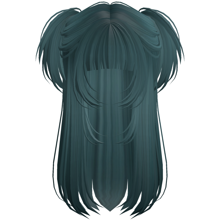 Vamp Long Straight Pigtails Teal