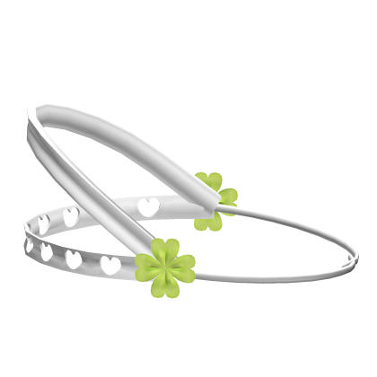 ♡ cute kawaii clover braces headgear in white