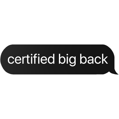 certified big back text