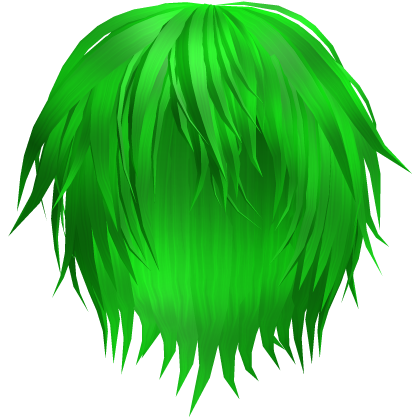 Green Long Unkept Vkei Emo Hair 28.