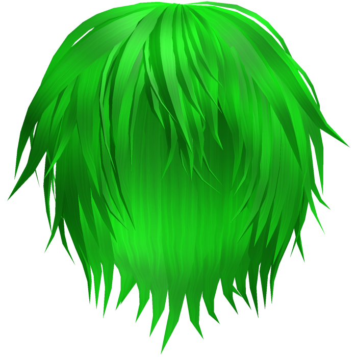 Green Long Unkept Vkei Emo Hair 28.