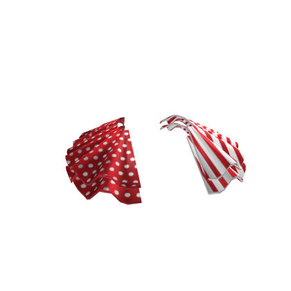cute Red n White polka dot accent skirt ruffles Roblox item