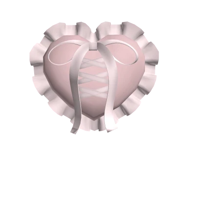 pink ruffle heart hair clip Roblox item render