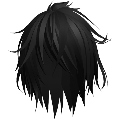 Black Messy Emo Flowy Scene Hair Roblox item