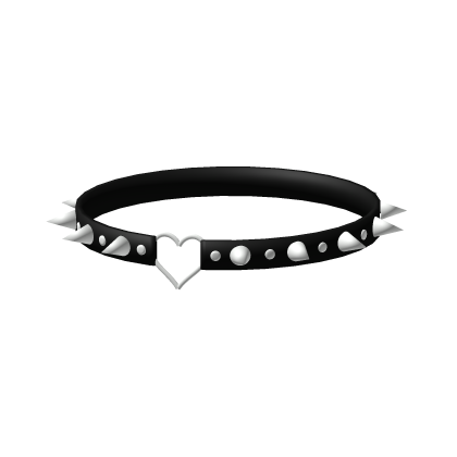 Black Heart Collar with Spikes 3.0