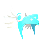 Cyan Winged Helmet