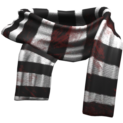 Realistic Black & White Red Stained Scarf