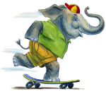 Skateboarding Elephants