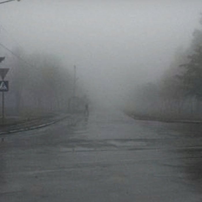 rainy fall autumn empty street 