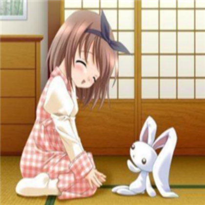 Anime girl with bunny Roblox decal