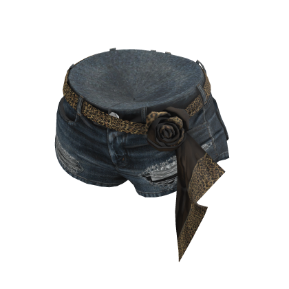 💗Y2K SCARF LAYERED SHORTS_DARK BLUE thumbnail
