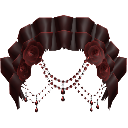 Red Gothic Rose Dark Jewelry Headpiece