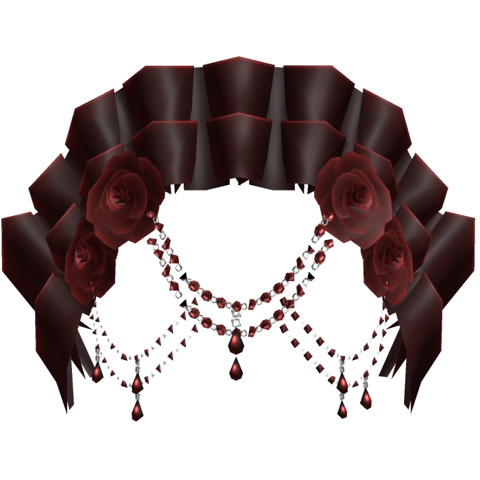 Red Gothic Rose Dark Jewelry Headpiece