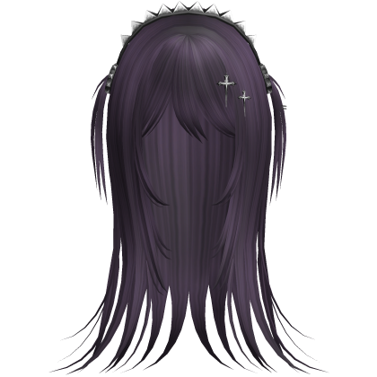 Vampire Goth Wispy Long Hair Purple  Roblox item