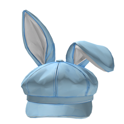 Leather Bunny Cap Blue Light
