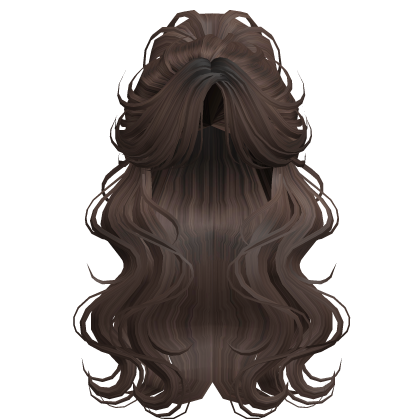 Crimped Wavy Empress Ponytail Brown