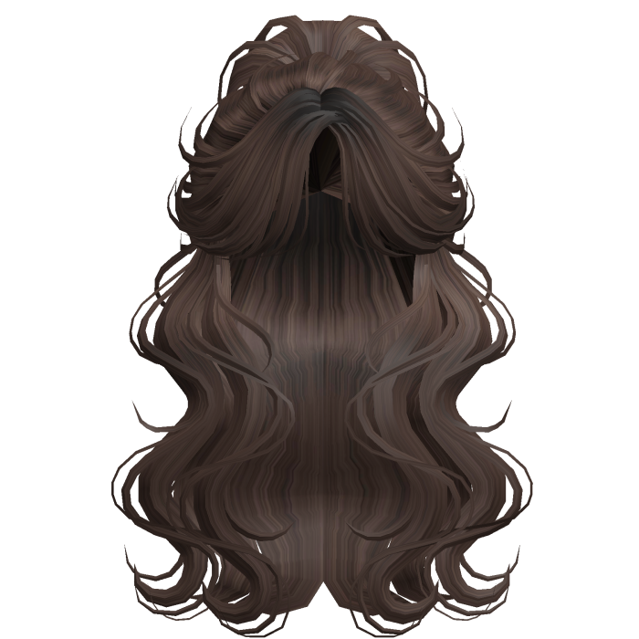 Crimped Wavy Empress Ponytail Brown