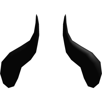 Black Curved Devil Horns