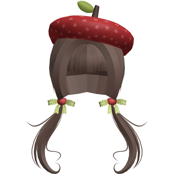 Caramel Wispy Heart Igari Apple Tails w Beret
