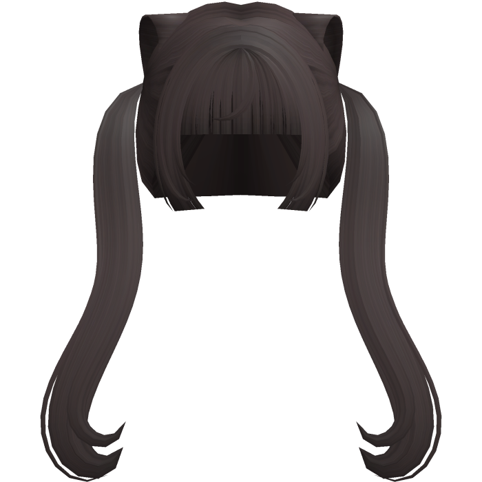 ` .  ♡ ‿‿‿ :  chocola nekopara pigtails in brown