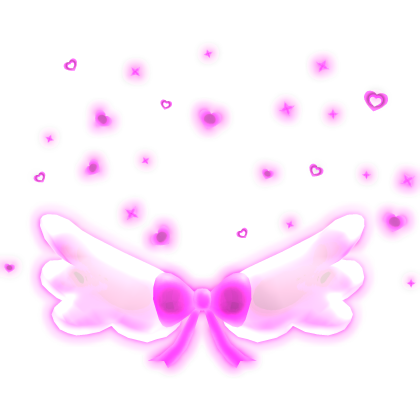 [GLOWING] Pink Heart Angel Wings Cute Aura