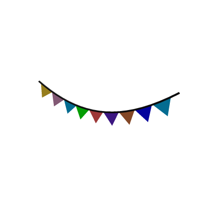 triangles christmas decoration wall rainbow