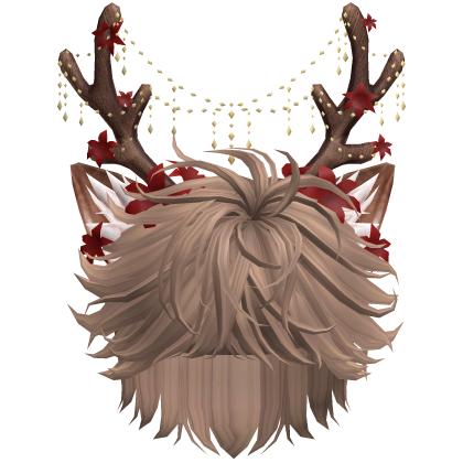 Christmas Messy Hair w/ Antlers