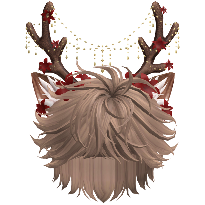 Christmas Messy Hair w/ Antlers
