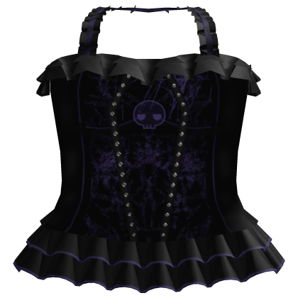 free Kuromi gothic ruffled dress thumbnail