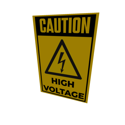 caution high voltage sign