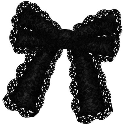 gothic lace hair bow (right) black Roblox item