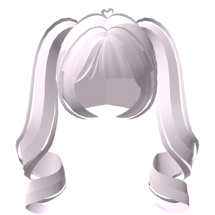୨ ♡ ୧ long straight hime curl pigtails pink Roblox item