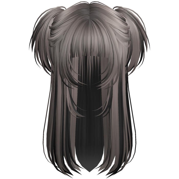 Vamp Long Straight Pigtails Ash&Black