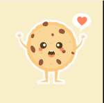 Smiley chocolate chip cookie