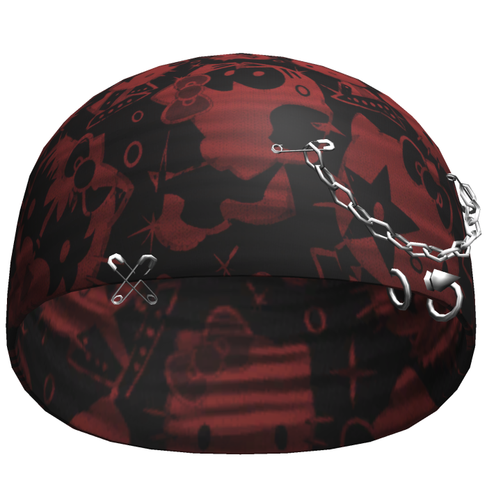 Rock Kitty Punk Beanie (Black&Red)