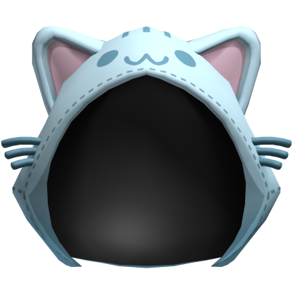 Blue Kawaii Cat Plush Hood Roblox item