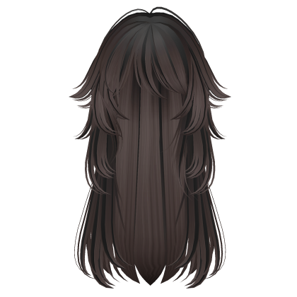 long fluffy anime hair with tufts (brown & black)