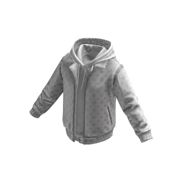 White D2K Jacket w/ Hoodie