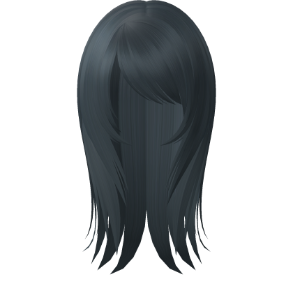 ☆ fatal emo doll messy straight hair navy blue