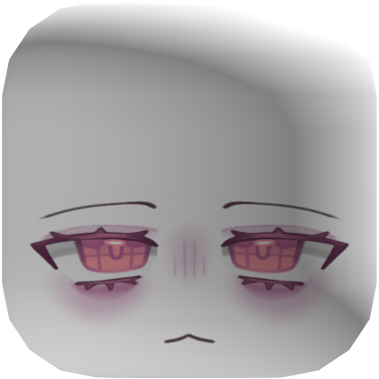 Kawaii Cute Tired Waffle Face (Strawberry) Roblox item