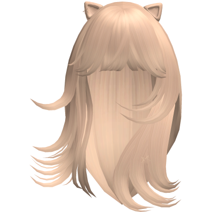 Wispy Flowy Cat Ears Hair (Blonde)
