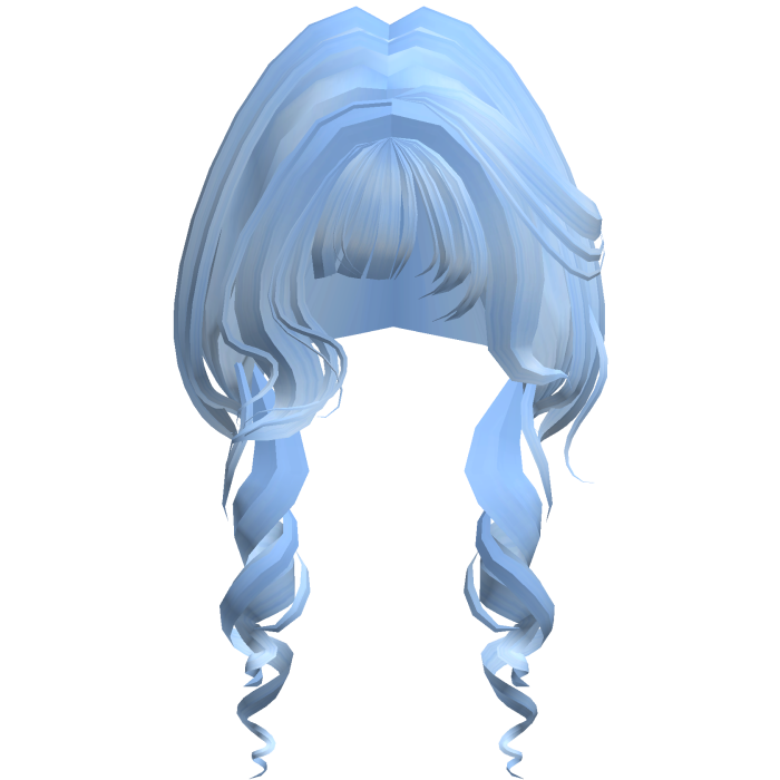 Anime Soft Curly Hair w/ Bangs (Blue)