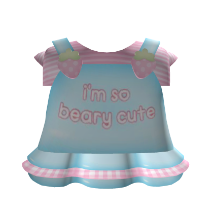 ✿ : cutesy pink strawberry bear dress