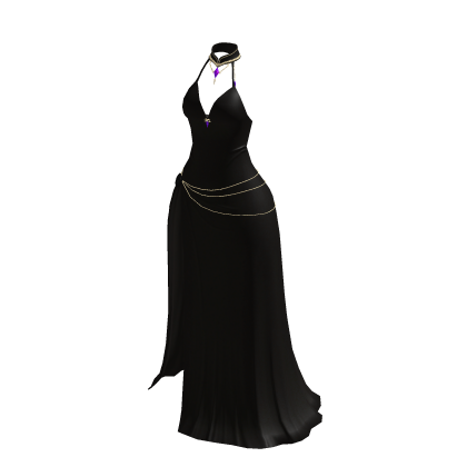 ♾️ Black majestic evening gown