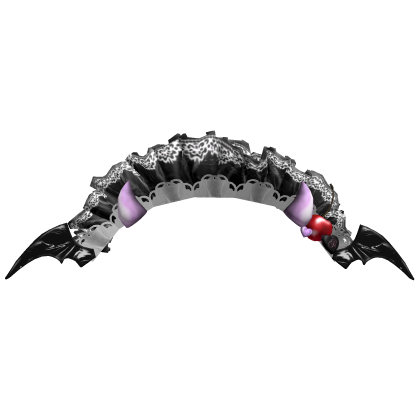 sweets devil maid headdress in deco purple red